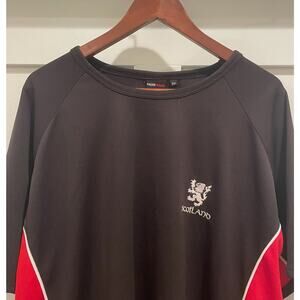Scotland Finden And Hales Shirt Men XXL Black Red Trim Performance Club Team